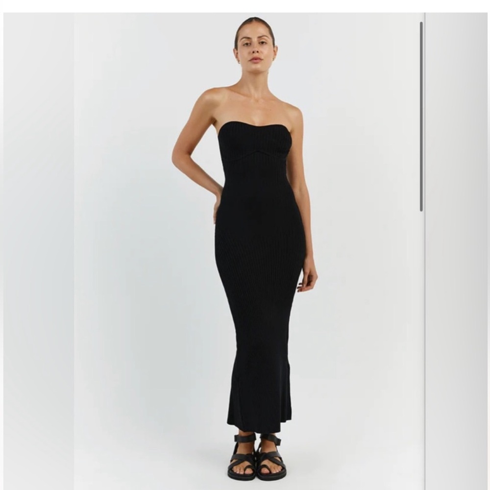 DISSH Black Knit SLEEVELESS MIDI DRESS sz small. Worn once